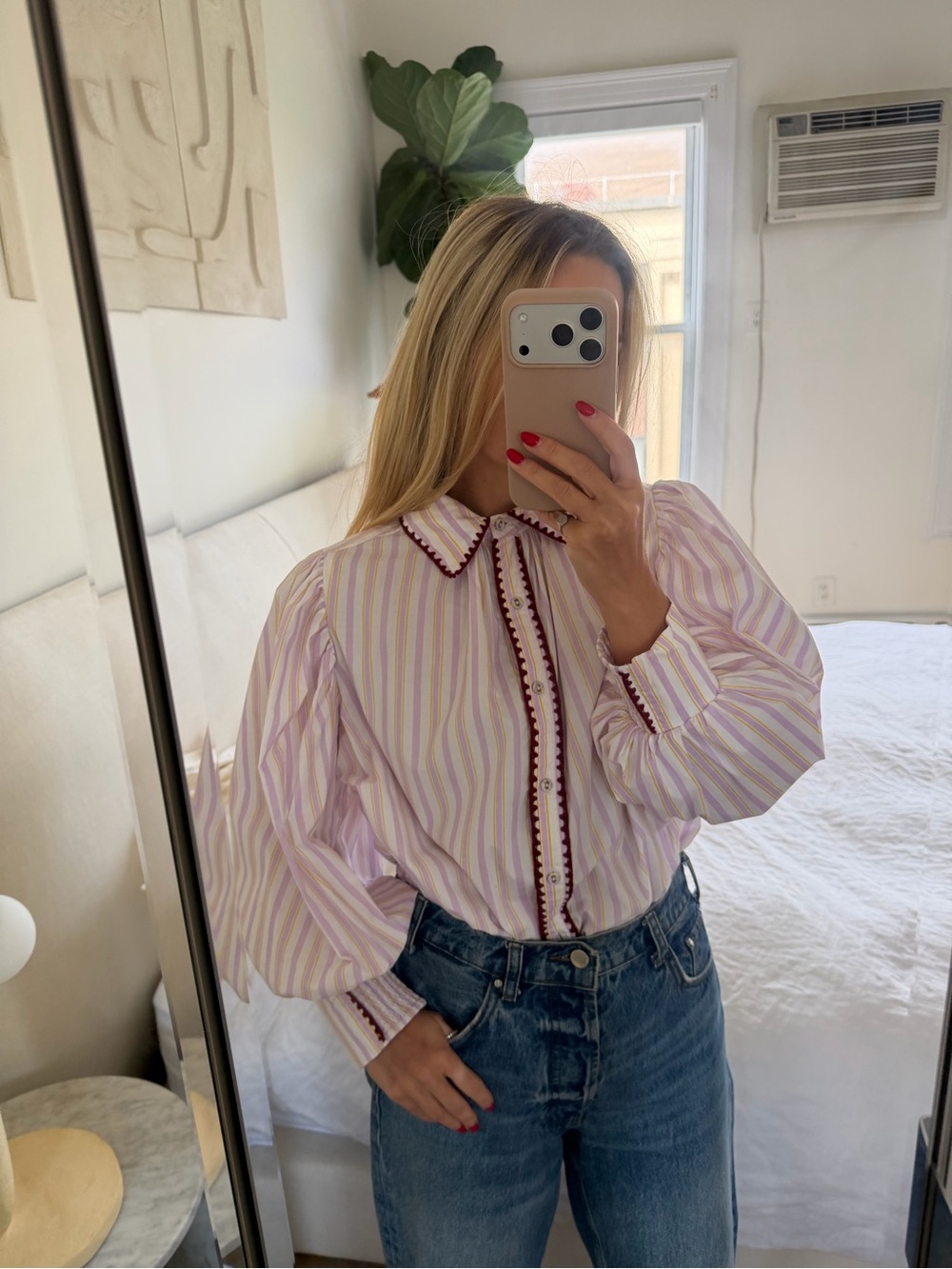 Carolina K Striped Shirt Size Small